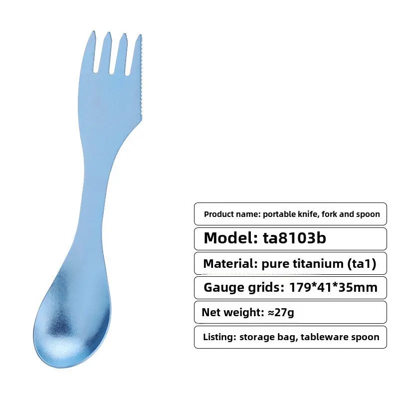 Titanium Ice-Pattern Cutlery Set - RDPAW OutdoorGear