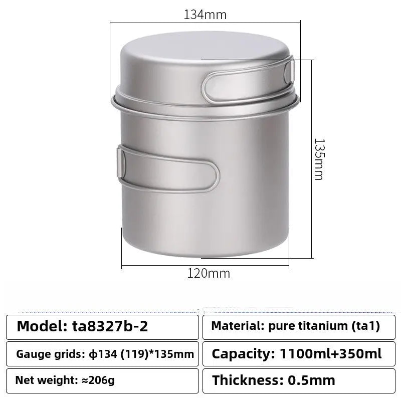 Titanium Portable Cooking Pot - RDPAW OutdoorGear
