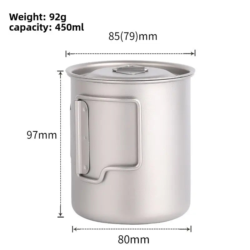 Portable titanium mug RDPAW