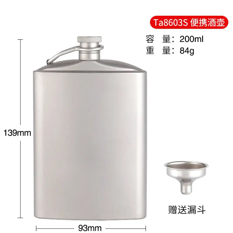 Titanium Whiskey Flask RDPAW