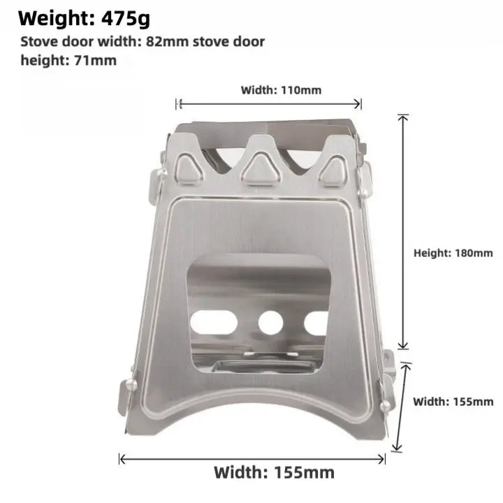 Stainless Steel Card Fire Stove - RDPAW OutdoorGear