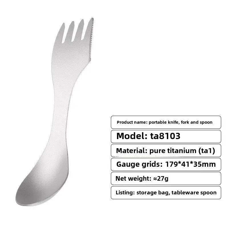 Titanium Ice-Pattern Cutlery Set - RDPAW OutdoorGear