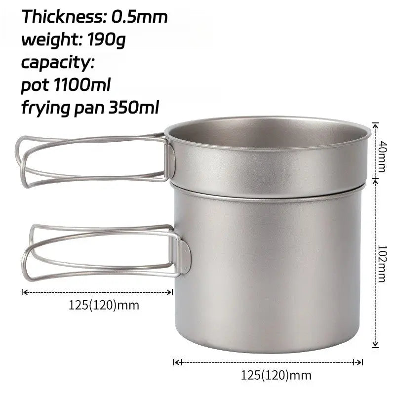 Titanium Camping Cookware Set RDPAW