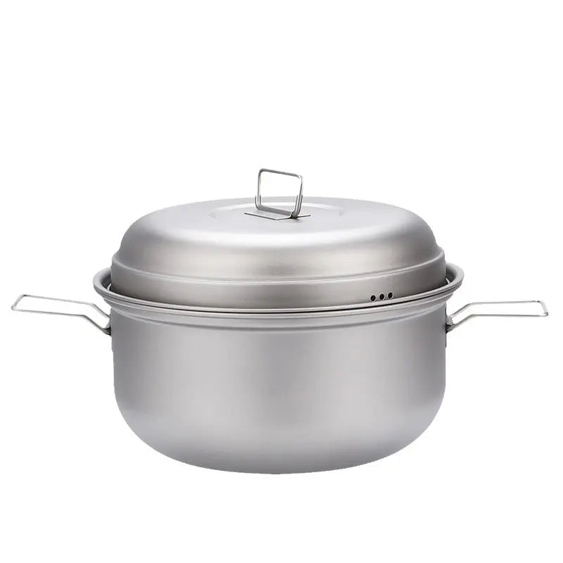 Titanium double-handle camping pot RDPAW