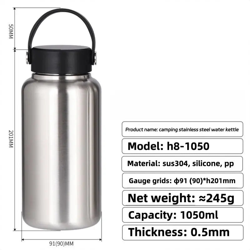Stainless Steel Camping Kettle - RDPAW OutdoorGear