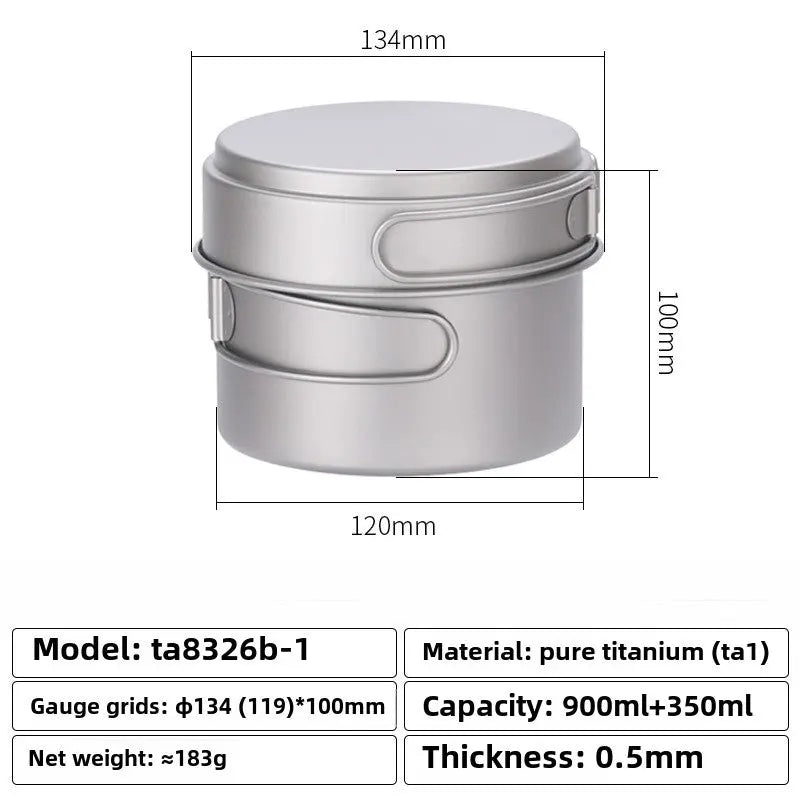 Titanium Portable Cooking Pot - RDPAW OutdoorGear