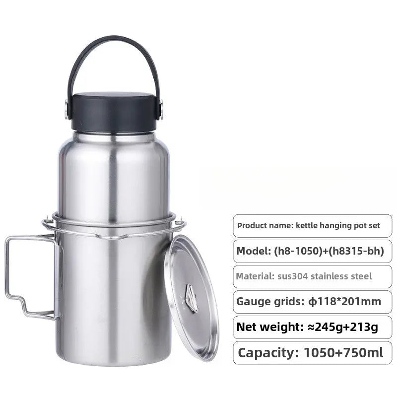 Stainless Steel Camping Kettle - RDPAW OutdoorGear