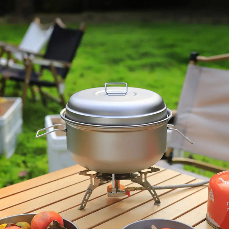 Titanium double-handle camping pot RDPAW
