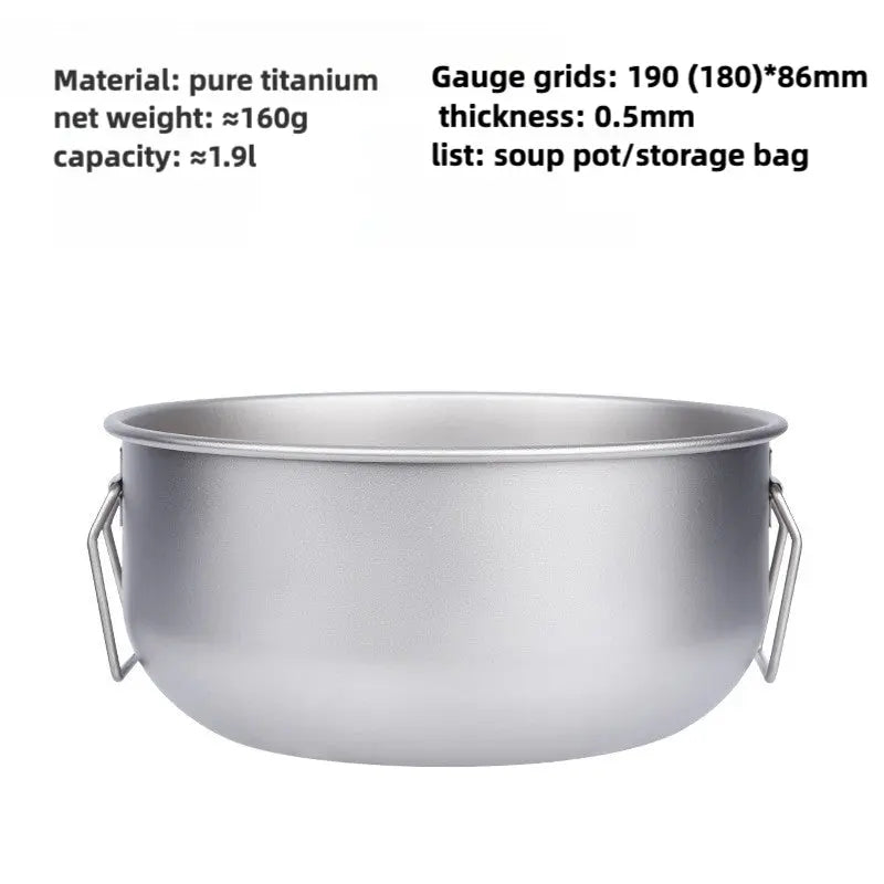 Titanium medium camping soup pot RDPAW