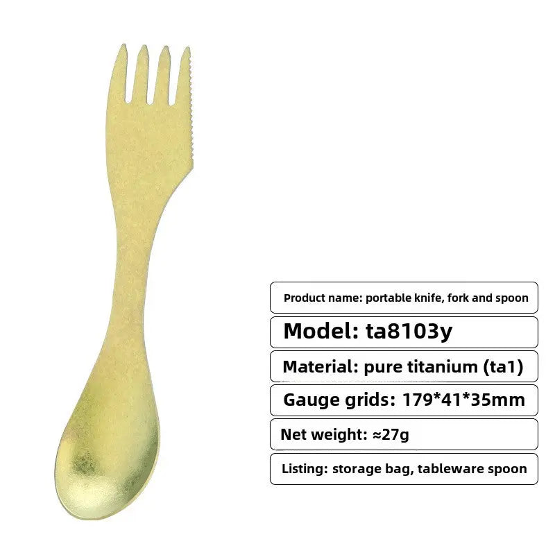 Titanium Ice-Pattern Cutlery Set - RDPAW OutdoorGear