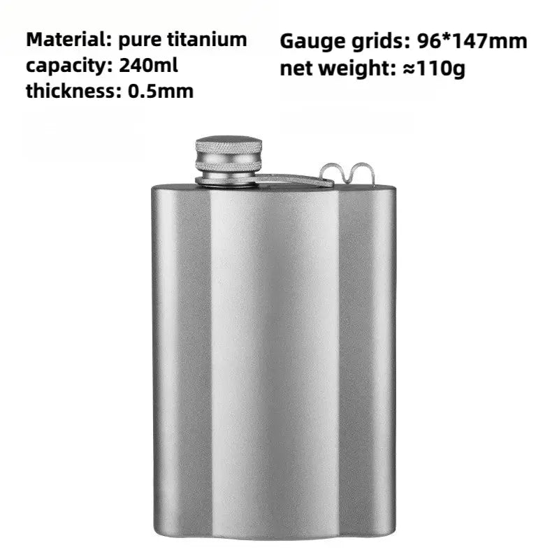 Titanium portable flask RDPAW