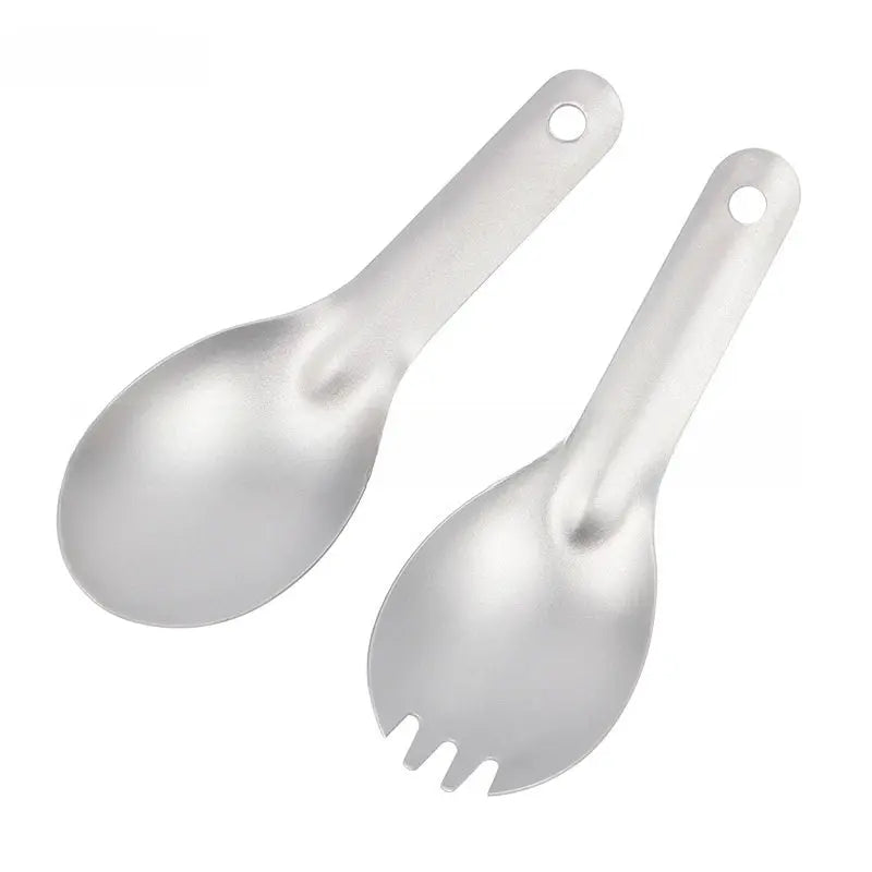 Titanium Short Fork and Spoon Set - RDPAW OutdoorGear