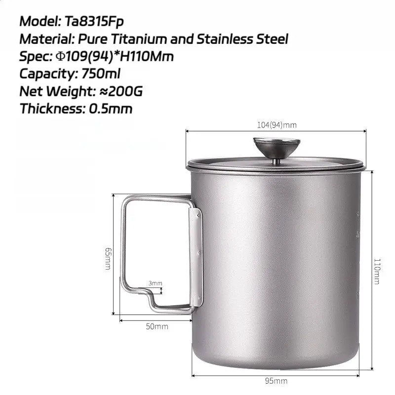 Titanium French Press Coffee Cup RDPAW