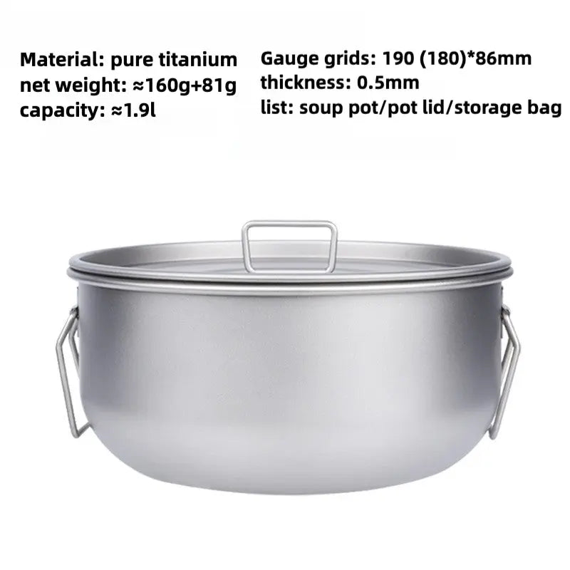 Titanium medium camping soup pot RDPAW