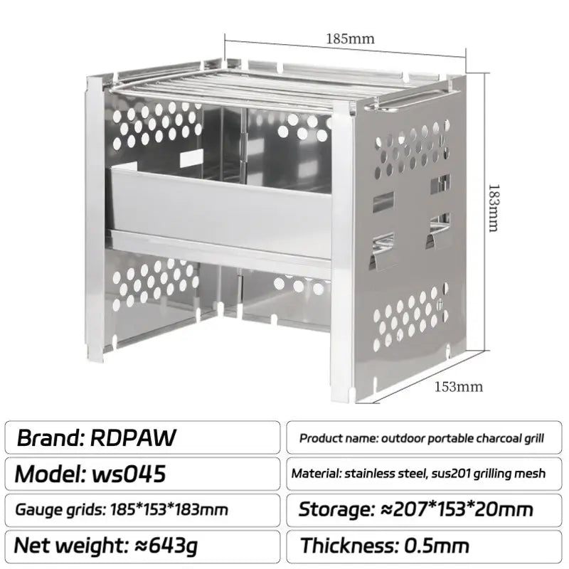 Stainless Steel BBQ Grill - RDPAW OutdoorGear