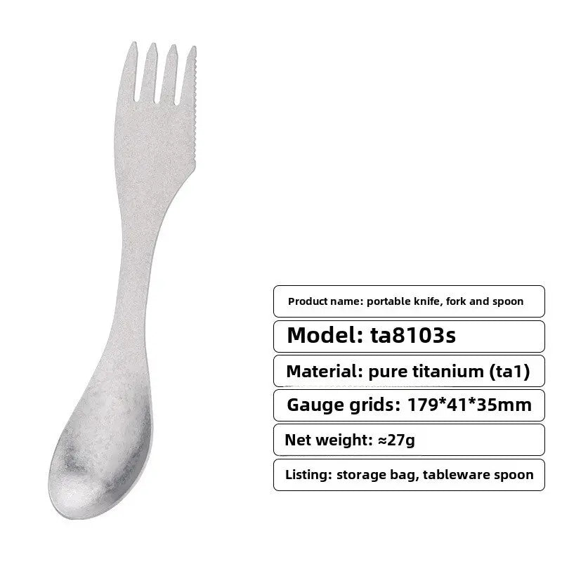 Titanium Ice-Pattern Cutlery Set - RDPAW OutdoorGear