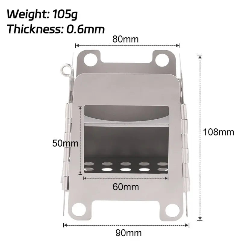 Titanium card portable stove - RDPAW OutdoorGear