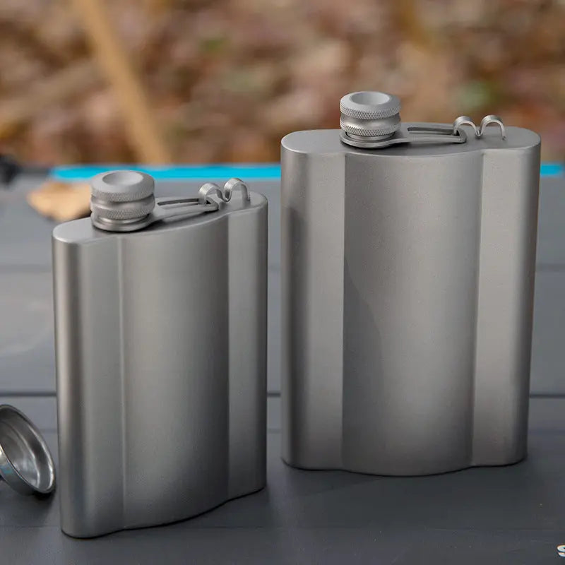 Titanium portable flask RDPAW
