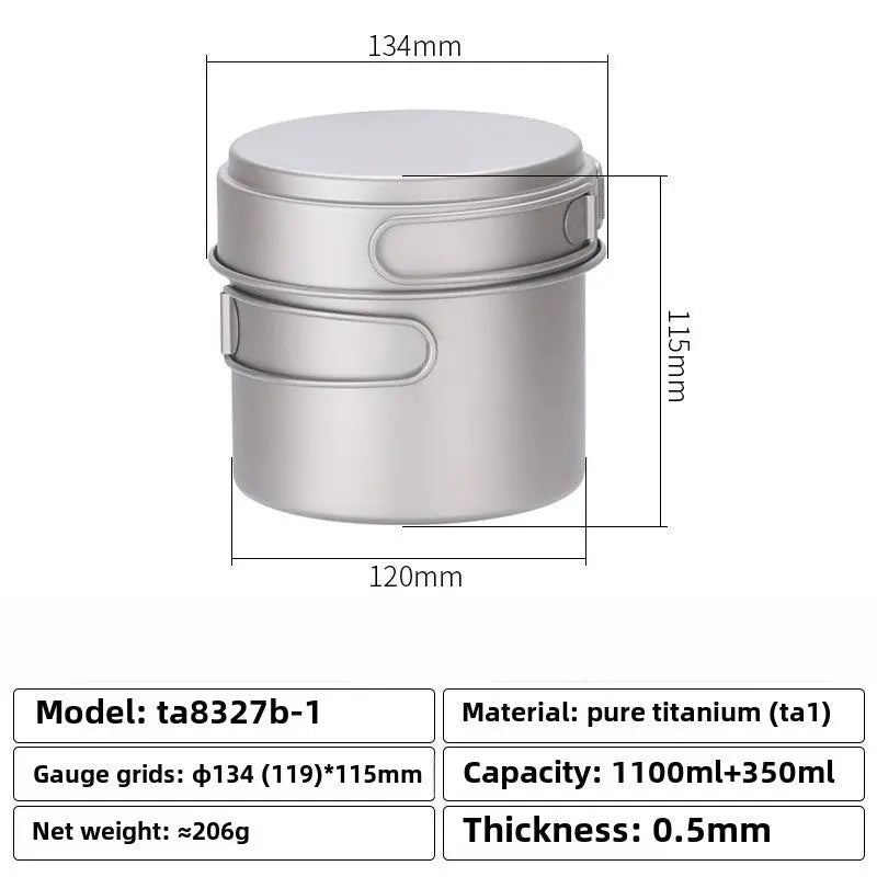Titanium Portable Cooking Pot - RDPAW OutdoorGear