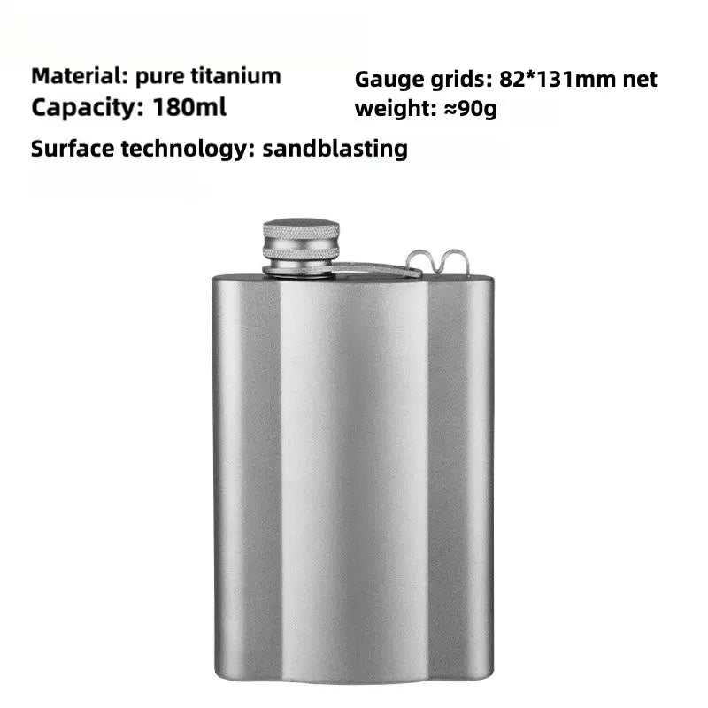 Titanium portable flask RDPAW