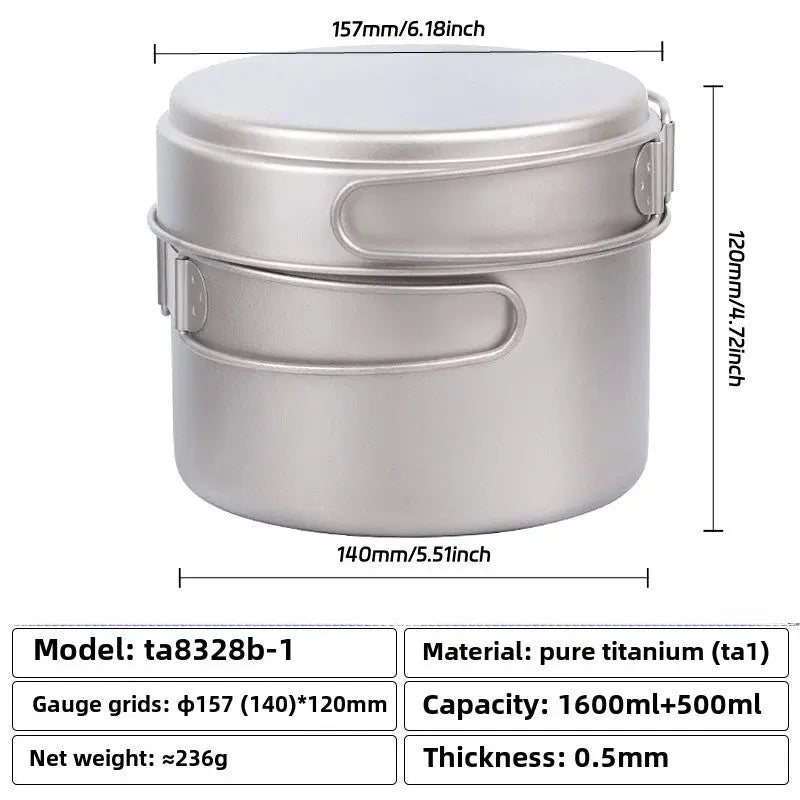 Titanium Portable Cooking Pot - RDPAW OutdoorGear